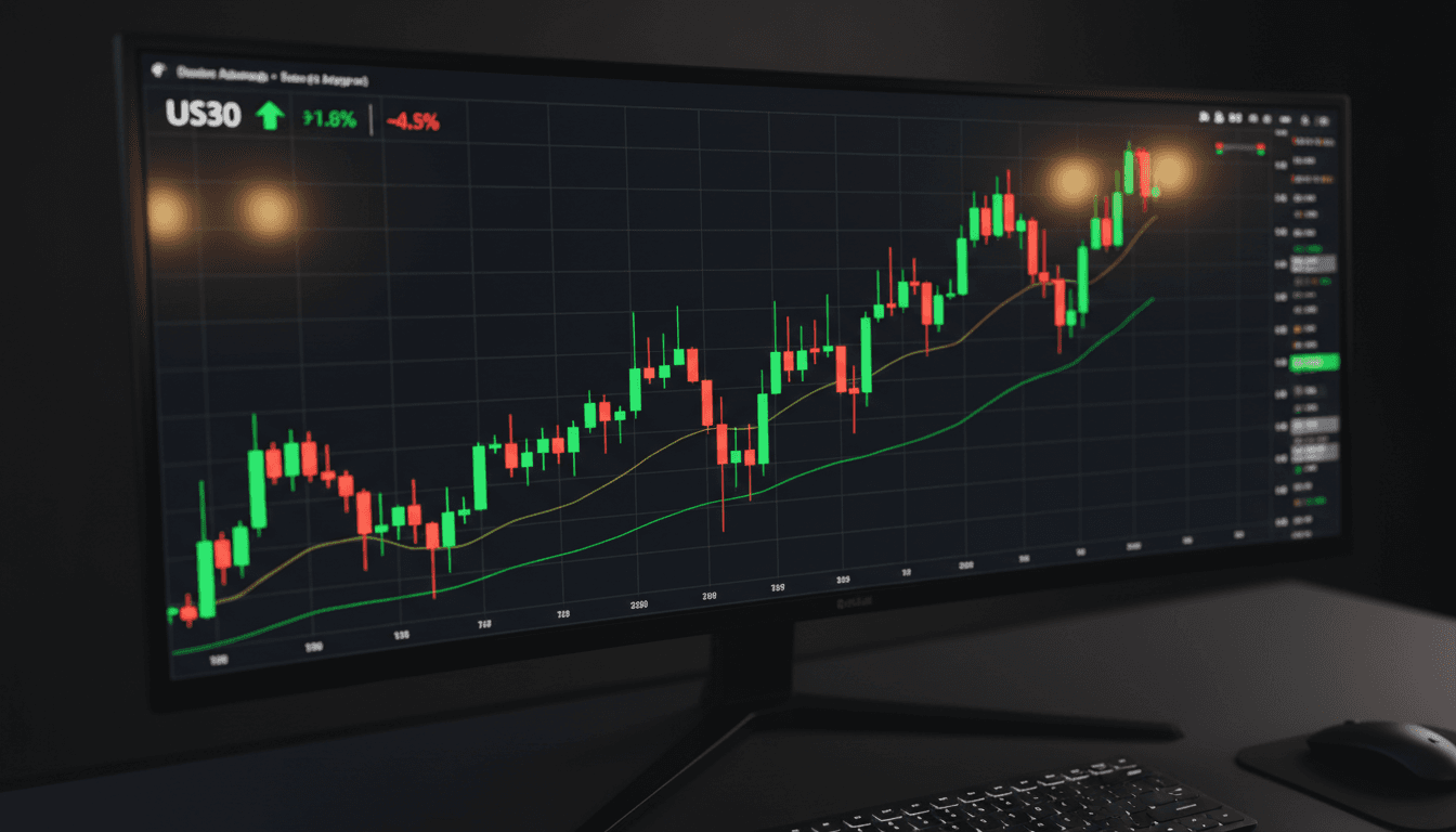 US30 Dow Jones real-time trading chart